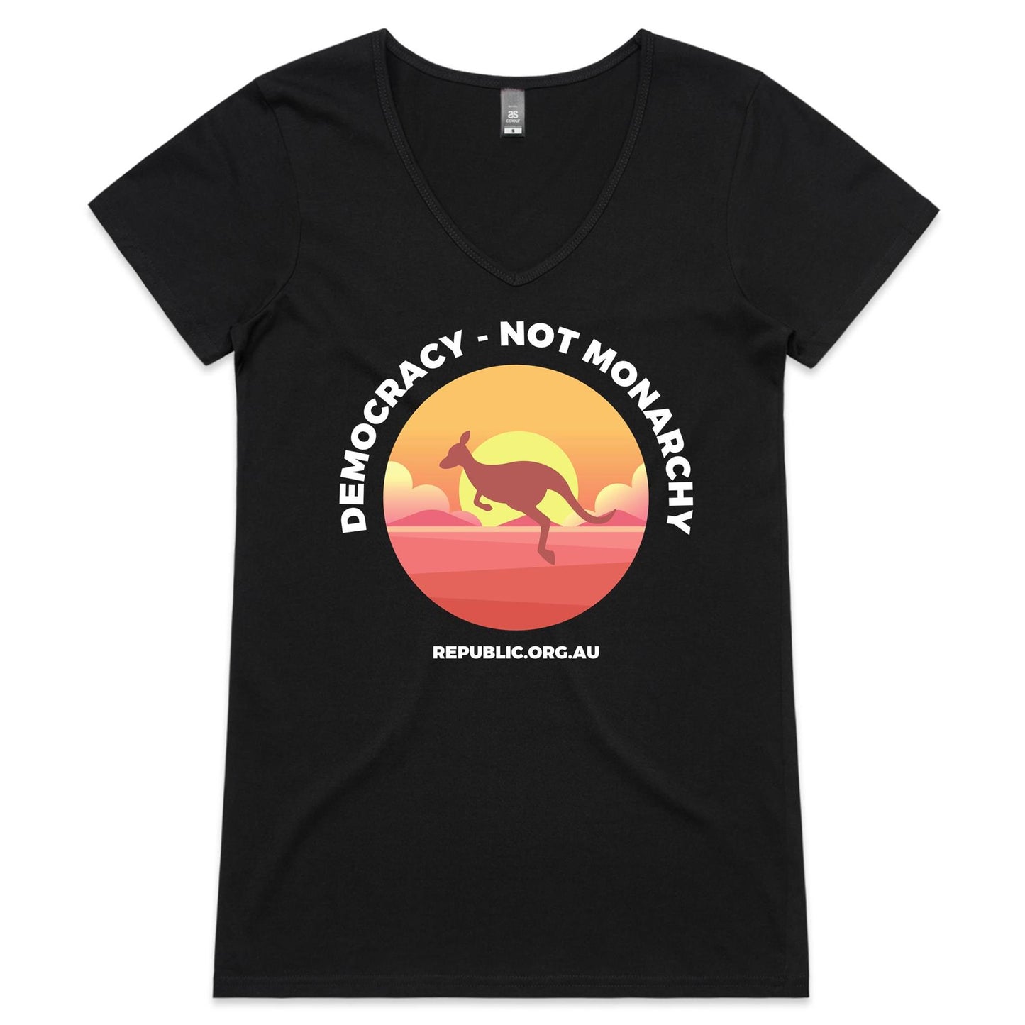 Women's V-Neck T-Shirt / Kangaroo