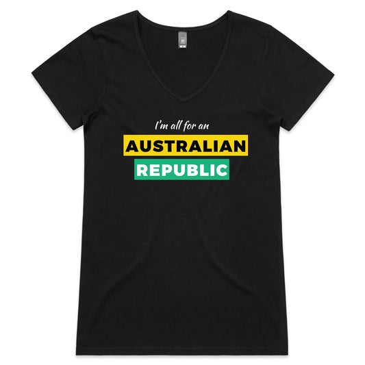 Women's V-Neck T-Shirt / Aussie Republic