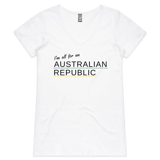 Women's V-Neck T-Shirt / AusRepublic
