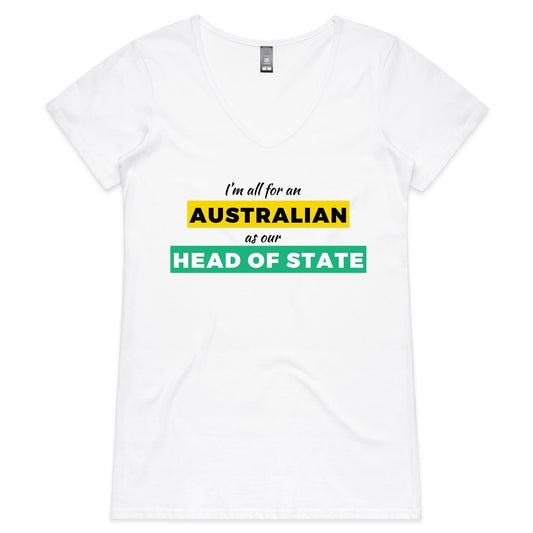 Women's V-Neck T-Shirt / Head of State